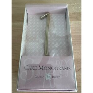 Lillian Rose Cake Monograms Number 1 Gold Tone Wedding Birthday Topper CM701 G 1